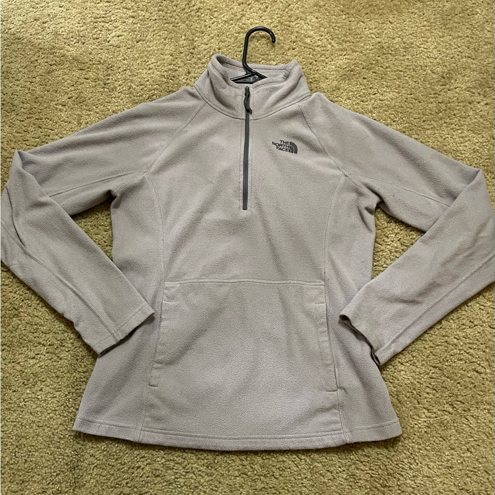 lavender north face quarter zip
